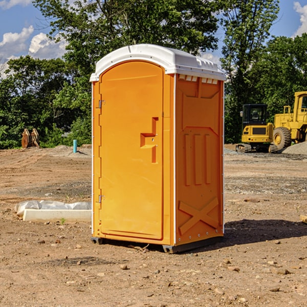 how often are the porta potties cleaned and serviced during a rental period in Columbus